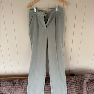 Max Studio Sage Green Wide-Leg Trousers